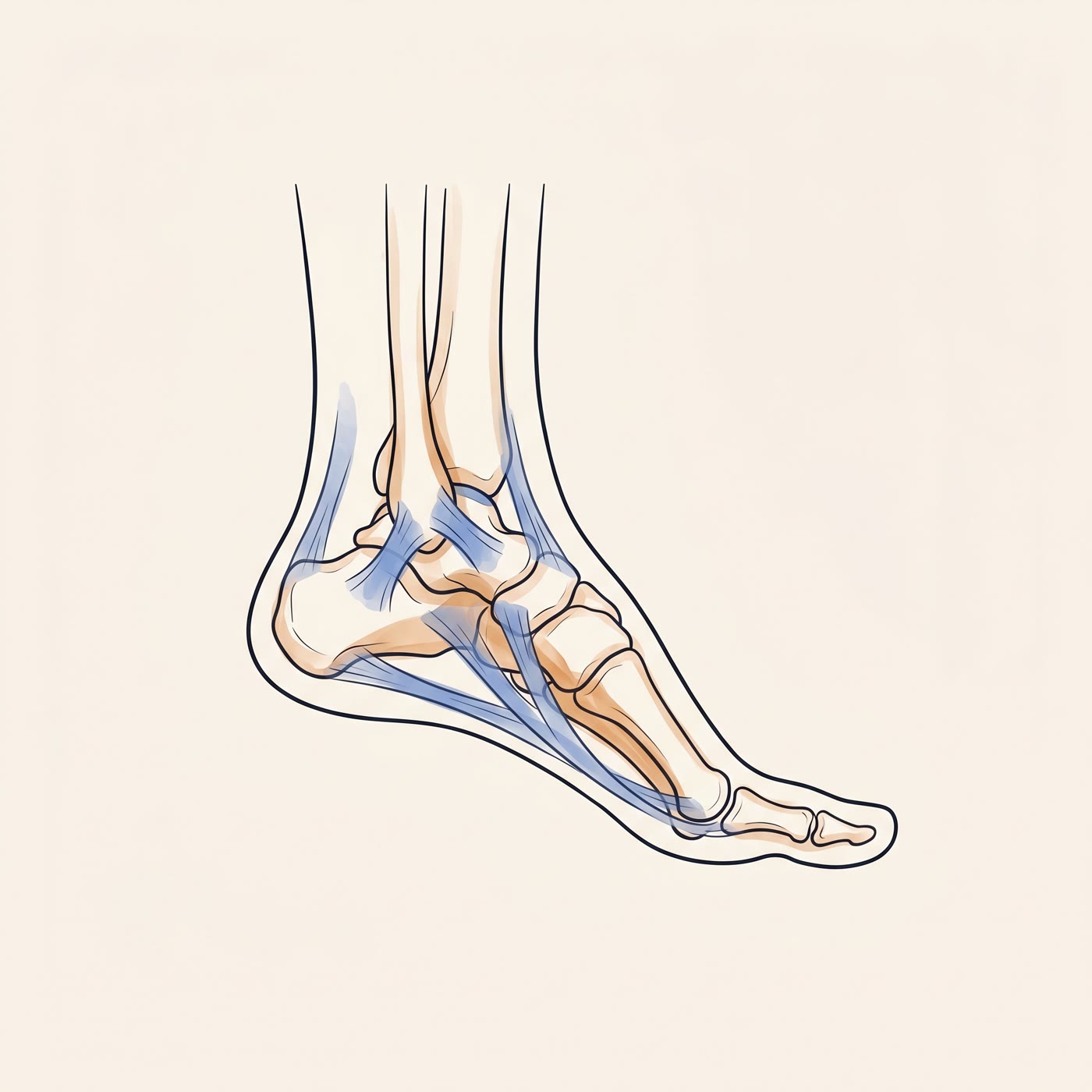 My Foot Ligaments anatomical illustration